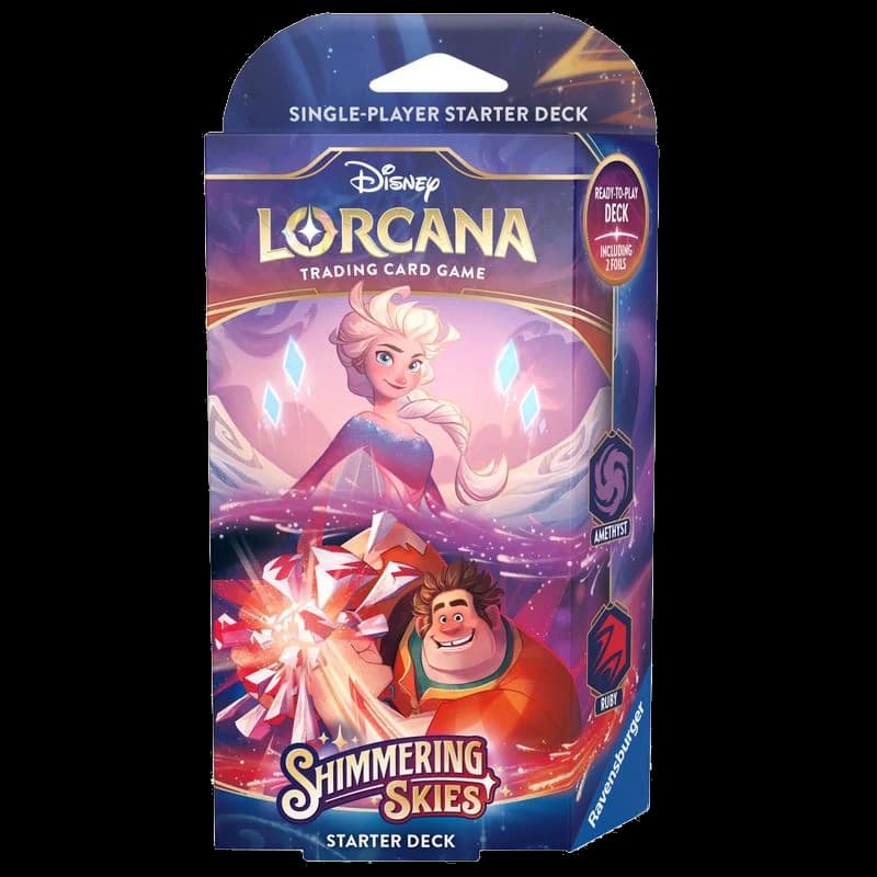 Disney Lorcana: Shimmering Skies Starter Deck (Amethyst & Ruby)