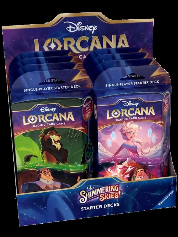 Disney Lorcana: Shimmering Skies Starter Deck Display