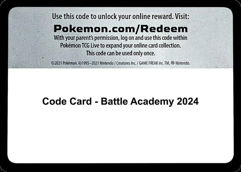 Code Card - Battle Academy 2024