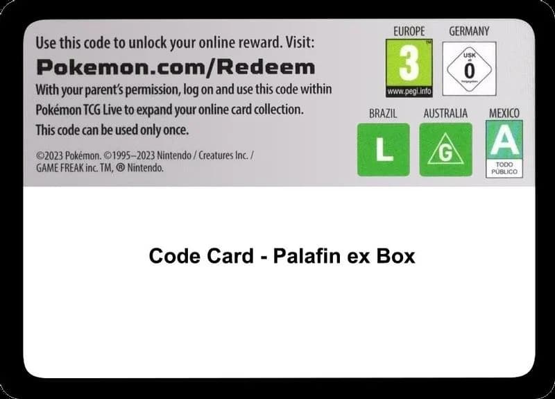 Code Card - Palafin ex Box