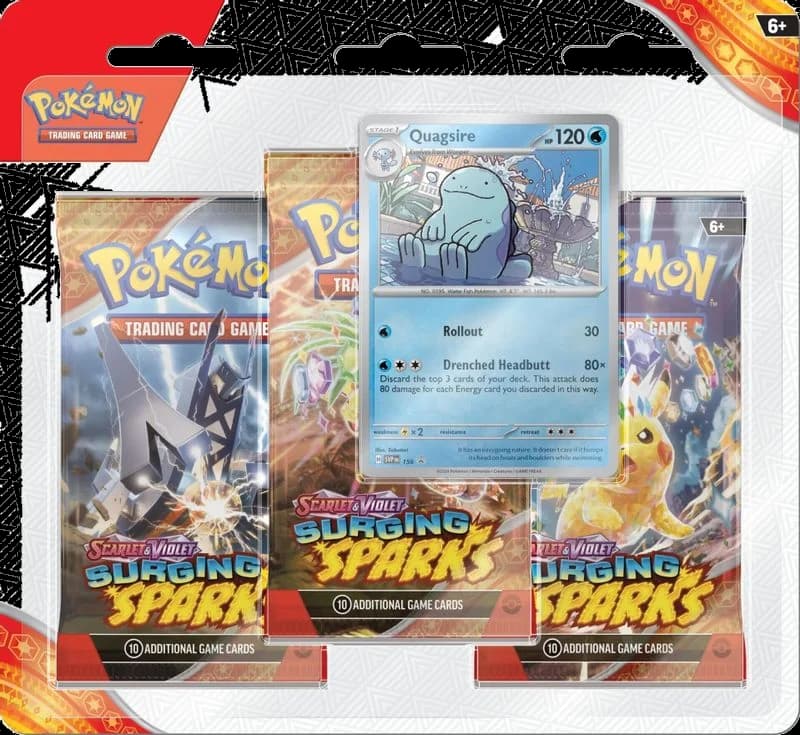 Surging Sparks 3 Pack Blisters [Quagsire]