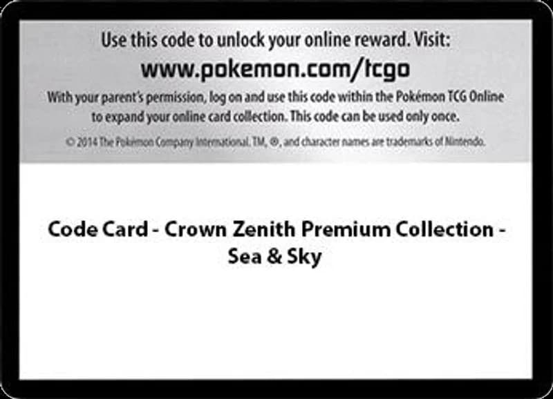 Code Card - Sea & Sky Premium Collection