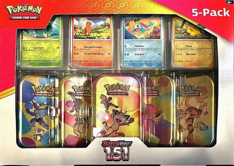 Costco Pokemon Scarlet & Violet 151 Mini Tin 5-pack (Meowth)