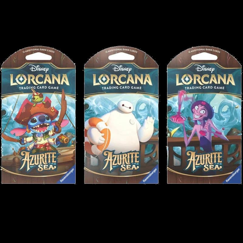 Disney Lorcana: Azurite Sea Sleeved Booster Pack Art Bundle [Set of 3]
