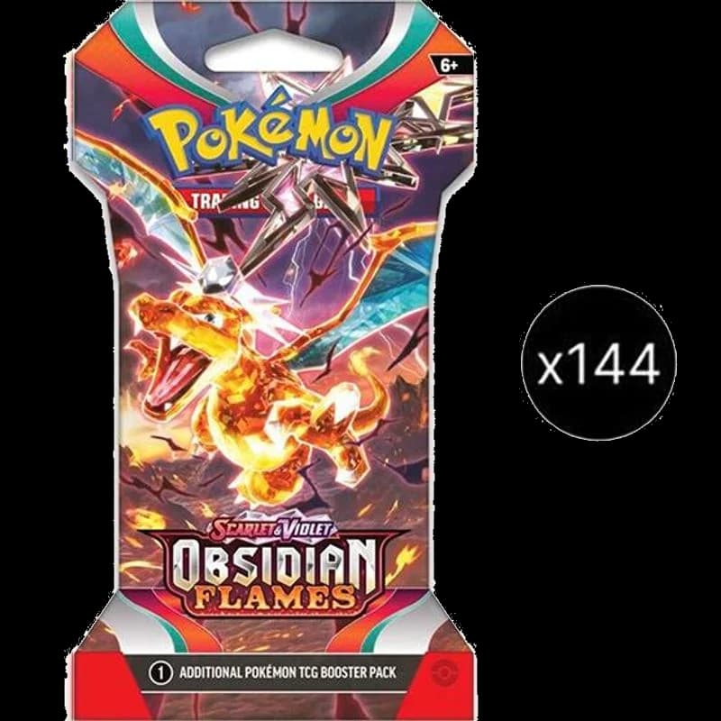 Obsidian Flames Sleeved Booster Pack Case