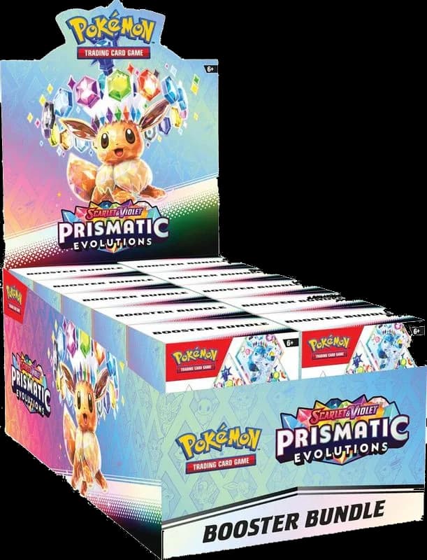 Prismatic Evolutions Booster Bundle Display