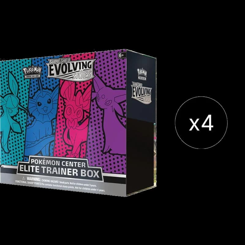 Evolving Skies Pokemon Center Elite Trainer Box Case [Glaceon/Vaporeon/Sylveon/Espeon] (Exclusive)