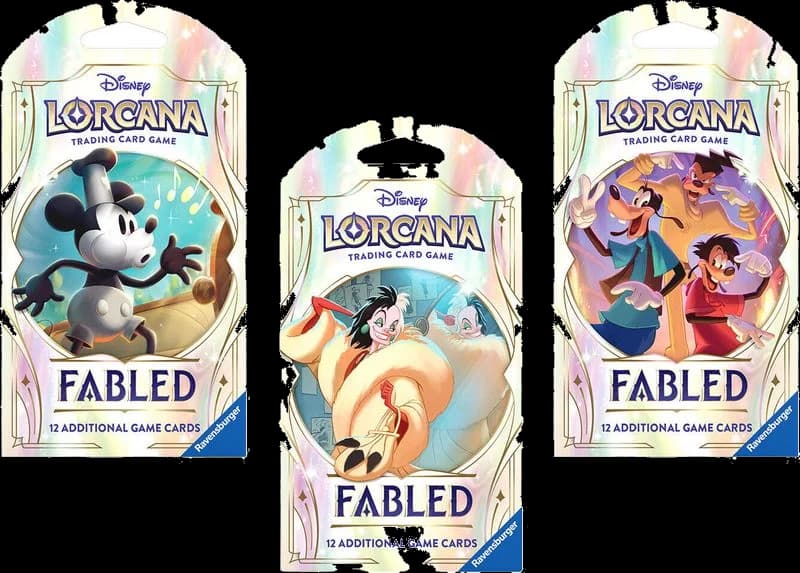 Disney Lorcana: Fabled Sleeved Booster Pack Art Bundle [Set of 3]