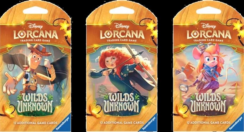 Disney Lorcana: Wilds Unknown Sleeved Booster Pack Art Bundle [Set of 3]