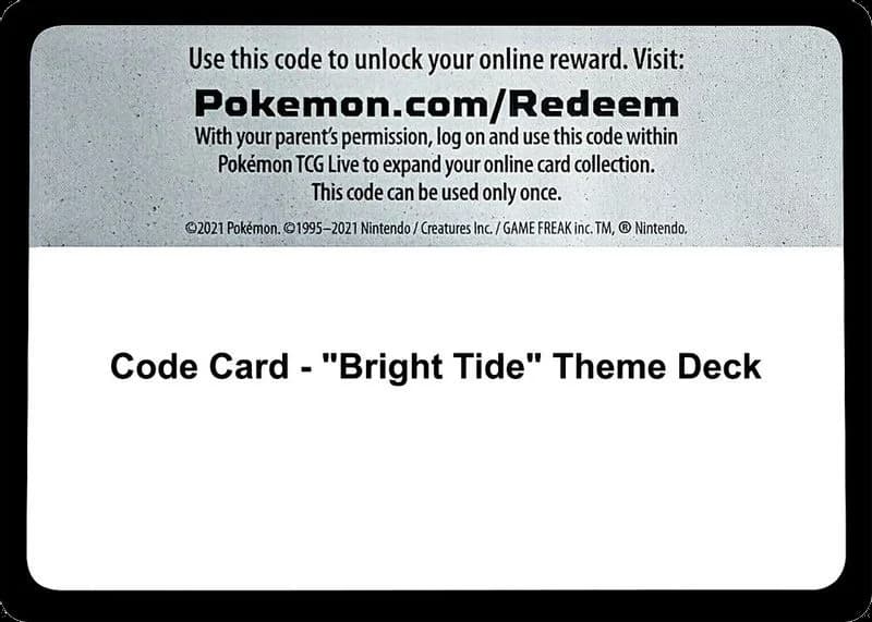 Code Card - "Bright Tide" Theme Deck