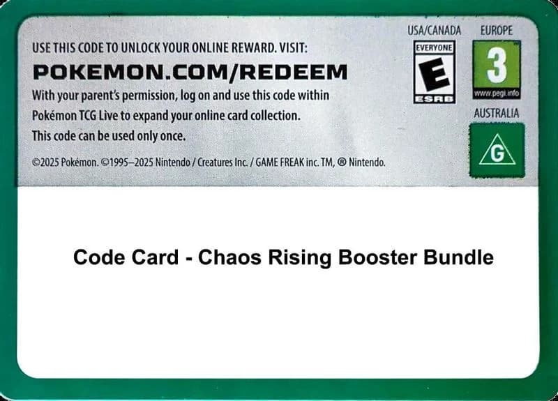 Code Card - Chaos Rising Booster Bundle