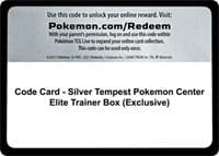 Code Card - Silver Tempest Pokemon Center Elite Trainer Box (Exclusive)