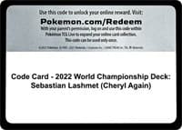 Code Card - 2022 World Championship Deck: Sebastian Lashmet (Cheryl Again)