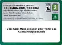 Code Card - Mega Evolution Elite Trainer Box Alakazam Digital Bundle